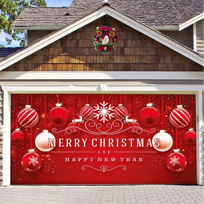 Christmas Background Hanging Cloth Garage Door Patch Holiday Party - Bellarte Enchanté Christmas Background Hanging Cloth Garage Door Patch Holiday Party
